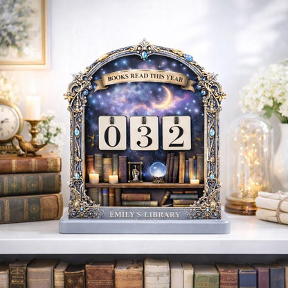 Personalized Celestial Dragon Book Tracker, Reading Counter, Book Lover Gift