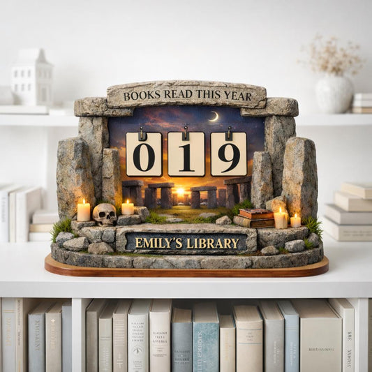 Books Read This Year Tracker – Personalized Reading Counter, Book Lover Gift, Bookshelf Library Decor
