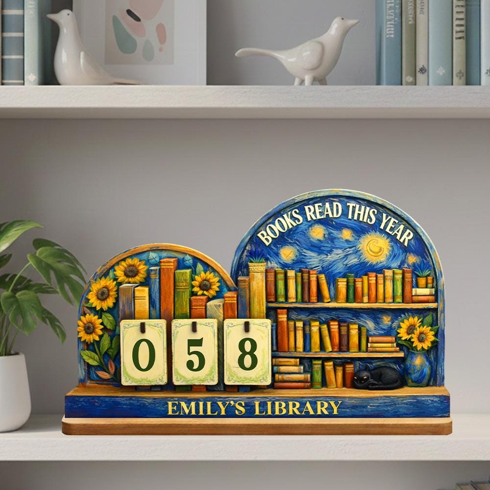 Personalized Book Tracker - Custom Library Decor, Teacher Gift