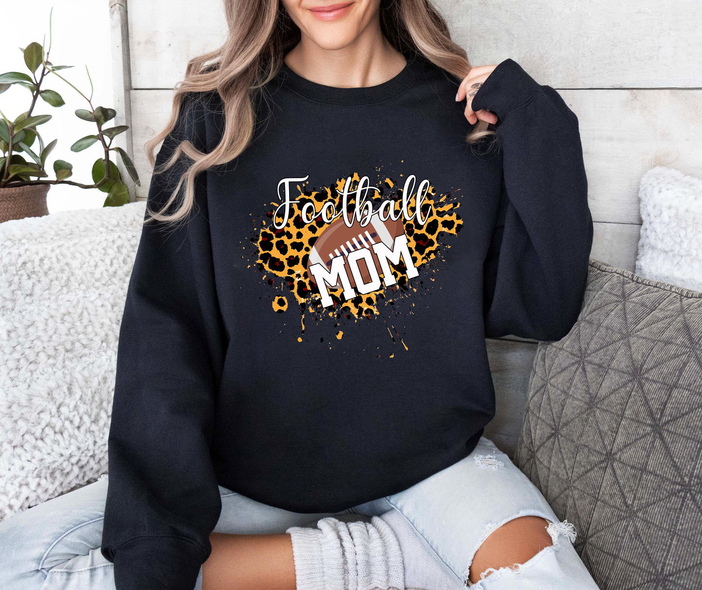 Football Mom Leopard Sweatshirt, Game Day T-Shirts