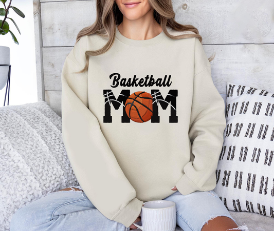 Embroidered Basketball Mom Sweatshirt, Basketball Shirt, Mother's Day Gift Idea, Gift for Her, Funny Mom Shirt, Mom Life Shirt, Mom Gift, Sport Mom, Mom Gift