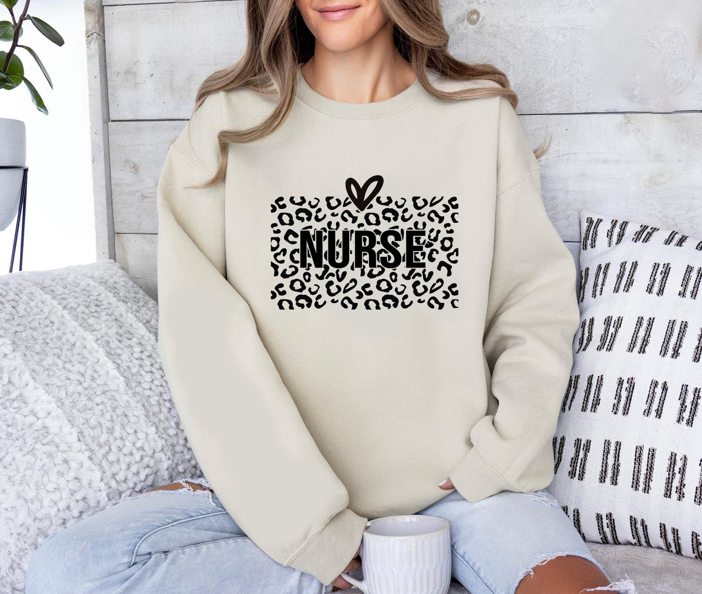 Nurse Sweatshirt, Nurse Shirts for Women, Nurse Saving Lives, Nurse Gift, Leopard Nurse Shirt, Nurse Life Shirt, Nurse Love Shirt