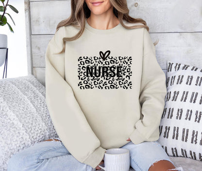 Nurse Sweatshirt, Nurse Shirts for Women, Nurse Saving Lives, Nurse Gift, Leopard Nurse Shirt, Nurse Life Shirt, Nurse Love Shirt