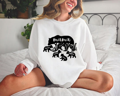 Mama Bear With Name Sweatshirt , Mom Shirt, Gift for Mother's Day
