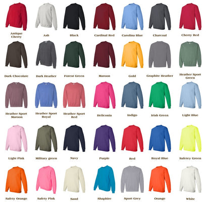 Custom embroidered Logo sweatshirt - personalized with artwork or text - ideal for business branding, employees, sports teams, and gifts.