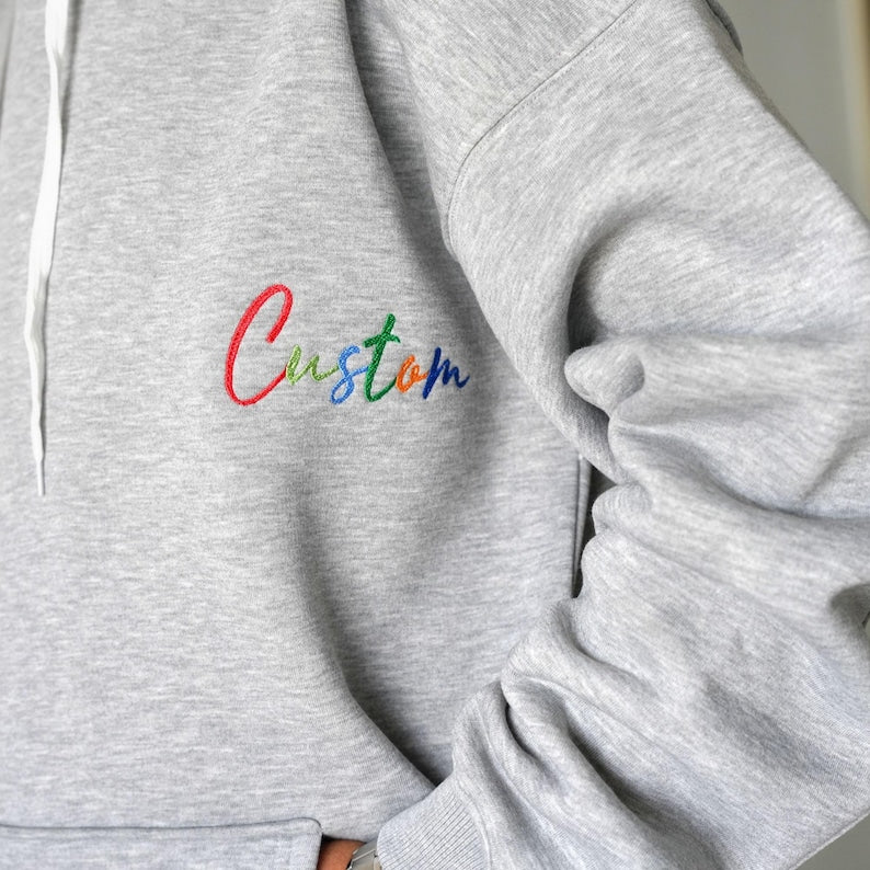 Custom Embroidered Dog Sweatshirt, Dog Lover Hoodie, Pet lover New Dog Owner Gift, Dog Mom, Dog Dad Personalized Crewneck, Puppy Hoodie Gift