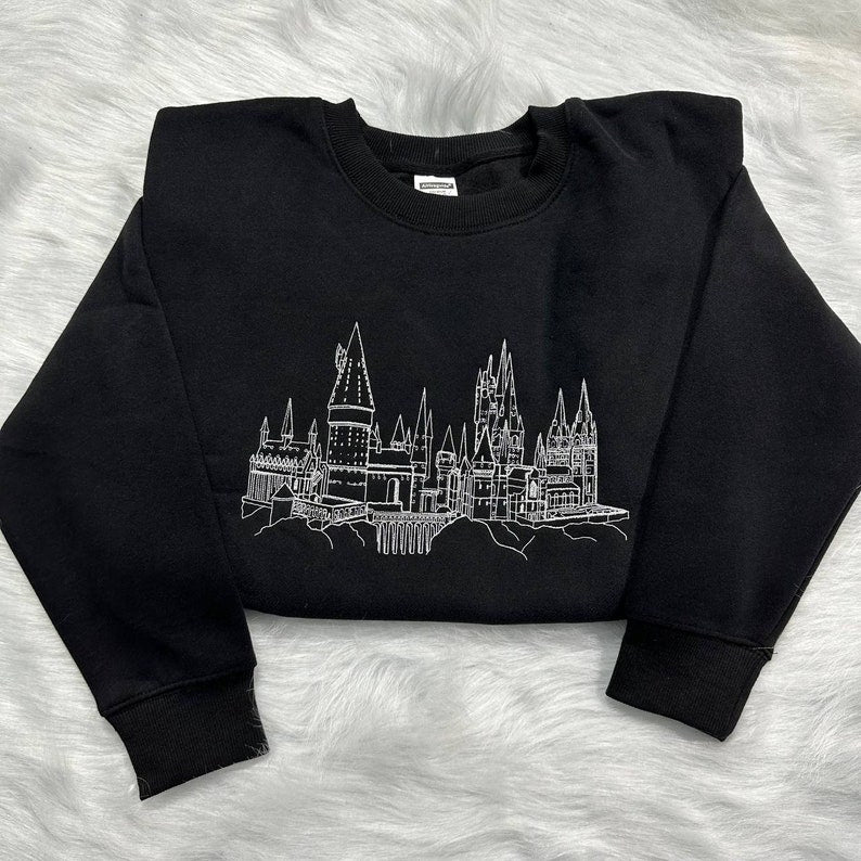 Geansaí Bróidnéireachta Cat Dubh nó Hoodie, Bronntanas Cat Dubh