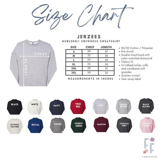 Embroidered Personalized Teacher Name Crewneck Sweatshirt - Custom Teacher Sweater - Cute Teacher Wear - Spirt Wear - Teacher Icon -