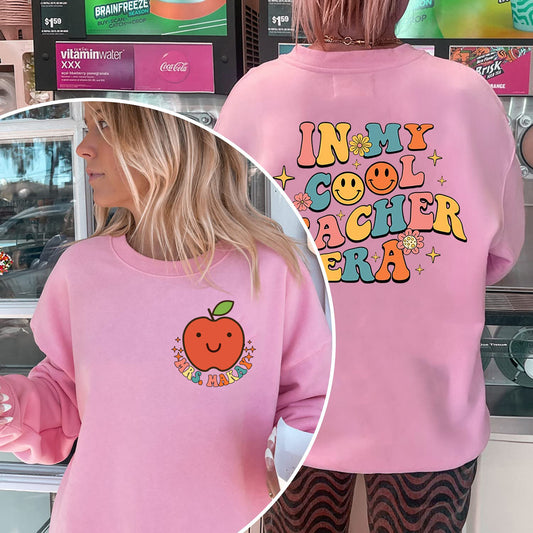 in My Cool Teacher Era Sweatshirt - Cool Teacher Club Sweater, Funny Teacher Sweatshirt