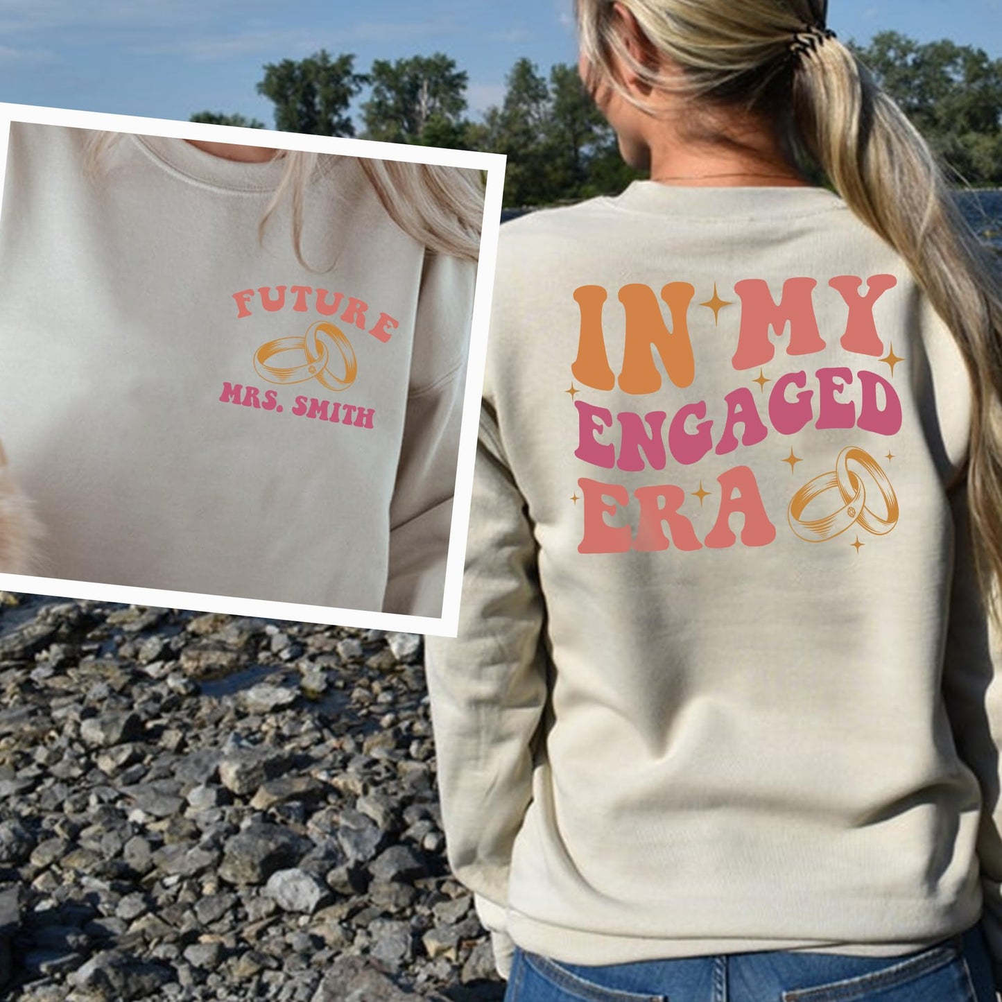 i Mo Geansaí Ré Gafa - Geansaí Bride Saincheaptha, Bronntanas Rannpháirtíochta dá cuid, Bronntanas Cith Bridal, Geansaí Bachelorette