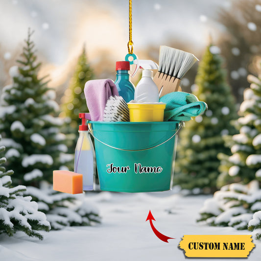 Intenprints Personalized Housekeeping Christmas Ornament, Housekeeping Keepsake, Janitor Cleaning Lady Ornament, Ornament Decoration, Ornament For Gift, Ornament Christmas