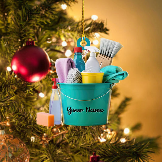 Intenprints Personalized Housekeeping Christmas Ornament, Housekeeping Keepsake, Janitor Cleaning Lady Ornament, Ornament Decoration, Ornament For Gift, Ornament Christmas