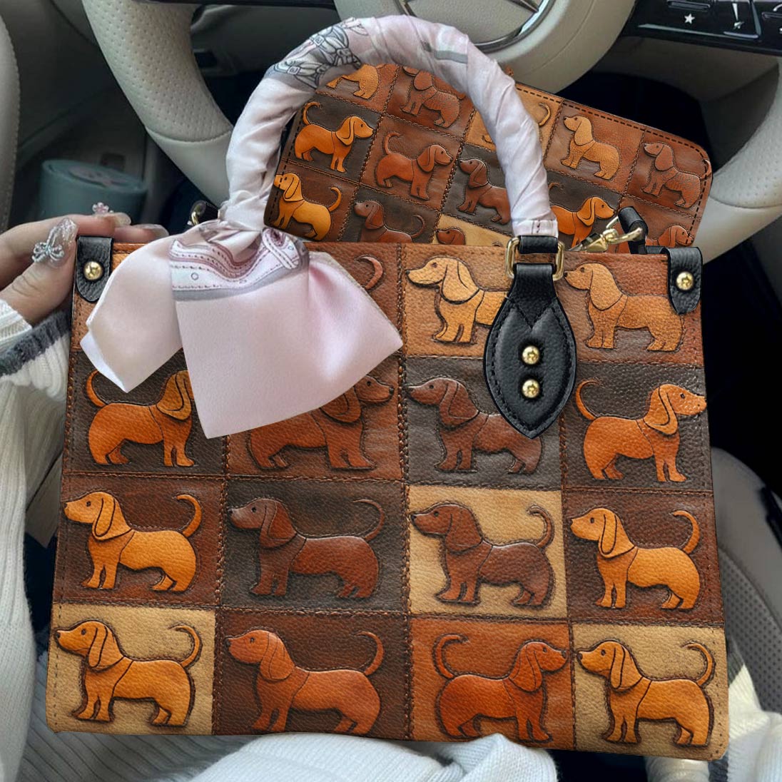 Dachshund Leather Bag Piece Of Love