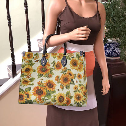 Leather Bag Sunflower Soul
