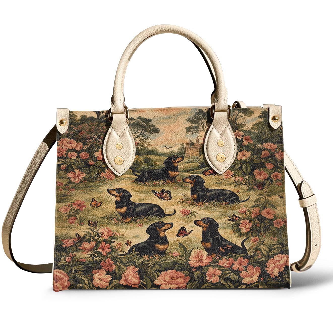 Leather Bag Dachshund Garden Manor