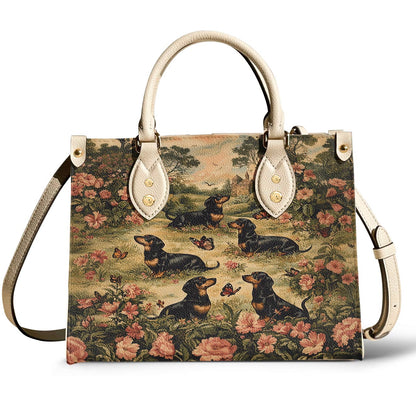 Leather Bag Dachshund Garden Manor