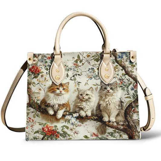 Cat Leather Bag Happy Cat Garden