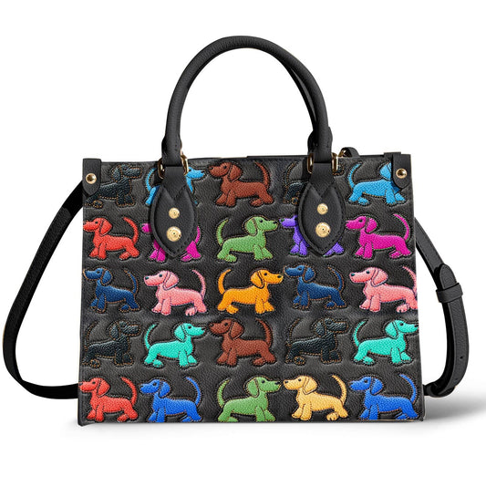 Dachshund Leather Bag Colorful
