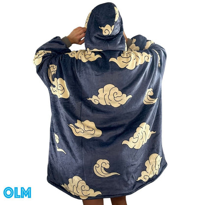 Kakashi Hatake Oversized wearable Blanket Hoodie – Ultra-Soft Sherpa for unisex Adults & Kids