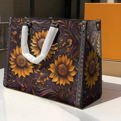 Leather Bag Sunflower Hope Love