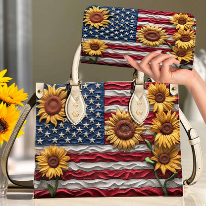 Leather Bag Sunflower Freedom