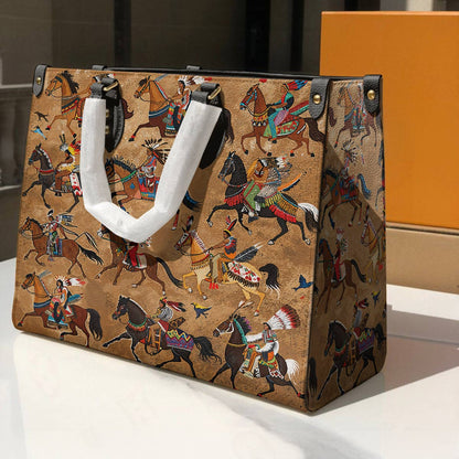 Leather Bag Majestic Native Horses