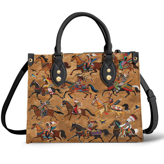 Leather Bag Majestic Native Horses