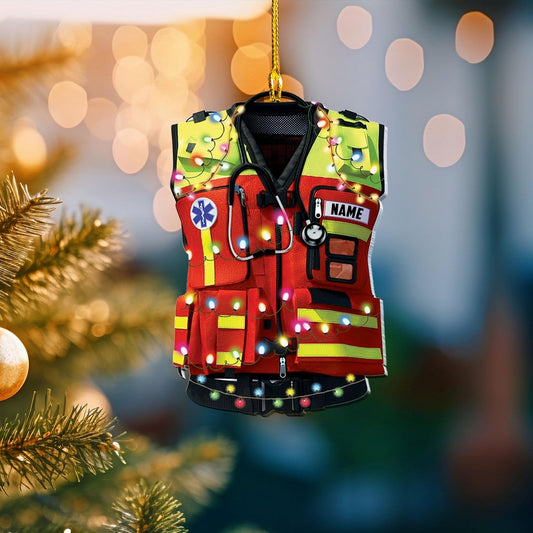 Leprints Personalized EMS EMT Paramedic Christmas Ornament 2023 Custom EMT Uniforms Ornament Paramedic Ornament for Doctor Gifts for Doctor Surgery Medical54554, Ornament Decoration, Ornament For Gift, Ornament Christmas
