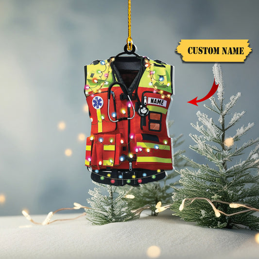 Leprints Personalized EMS EMT Paramedic Christmas Ornament 2023 Custom EMT Uniforms Ornament Paramedic Ornament for Doctor Gifts for Doctor Surgery Medical54554, Ornament Decoration, Ornament For Gift, Ornament Christmas