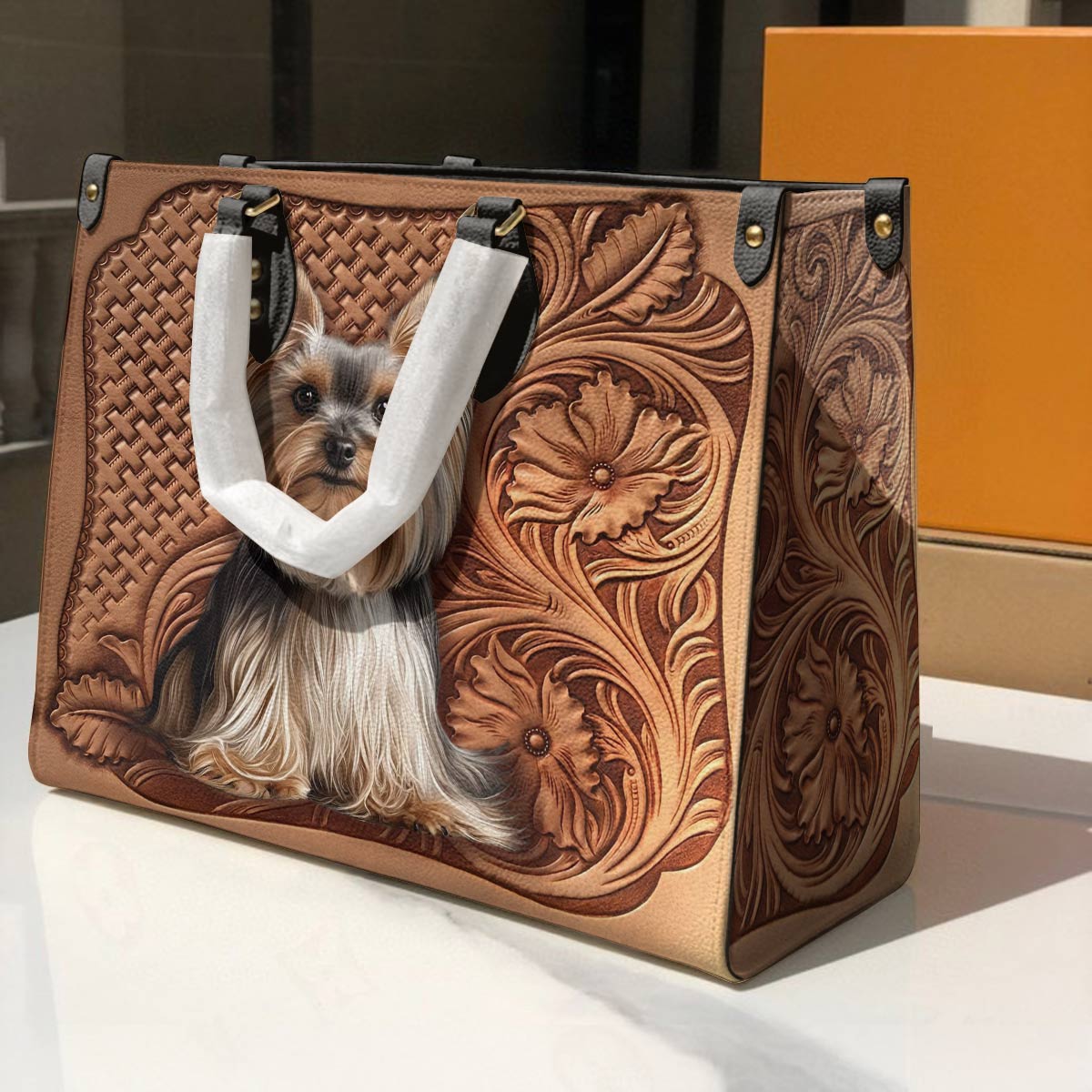 Leather Bag Vintage Yorkie Grace