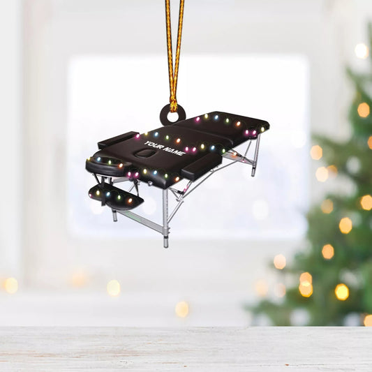 Massage bed table Spa Xmas Personalized Ornament, Massage bed table Christmas, Ornament Decoration, Ornament For Gift, Ornament Christmas