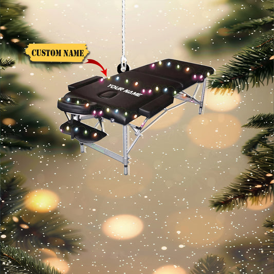 Massage bed table Spa Xmas Personalized Ornament, Massage bed table Christmas, Ornament Decoration, Ornament For Gift, Ornament Christmas