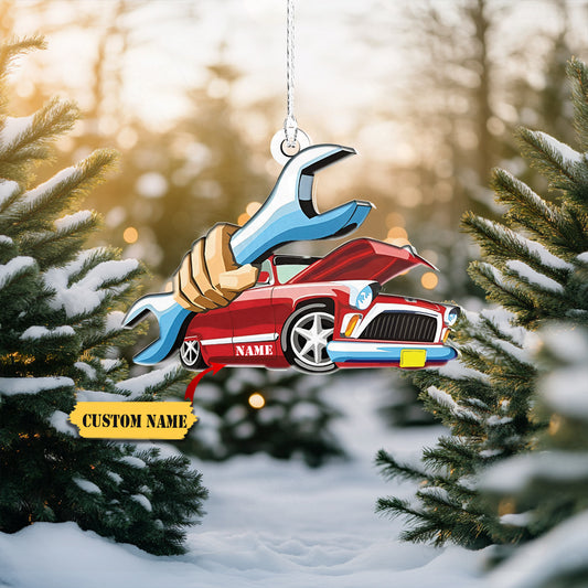 Mechanic custom shaped acrylic christmas Ornament, gift for Mechanic_Style 3_PACK 1 2, Ornament Decoration, Ornament For Gift, Ornament Christmas