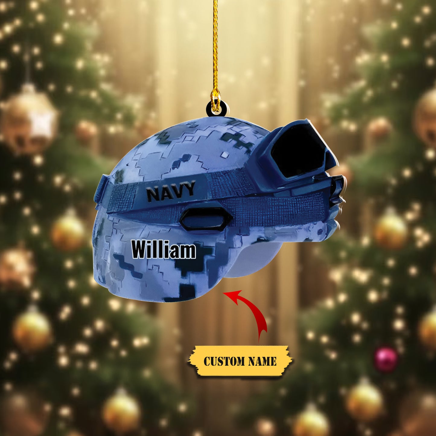 Military Helmet Personalized Cut Ornament Gift For Veteran, Ornament For Him, Gift For Him, Ornament Christmas