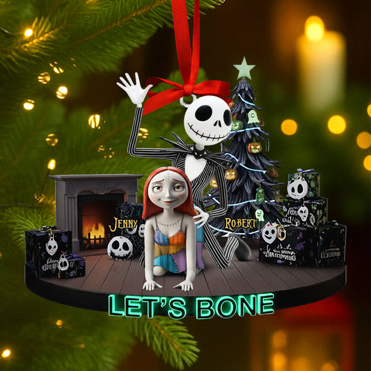 Mischievous Spooky Couple Christmas Ornament, Personalized Gifts For Couple