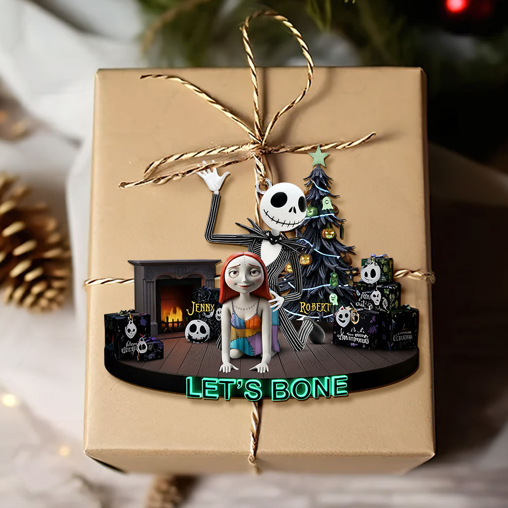 Mischievous Spooky Couple Christmas Ornament, Personalized Gifts For Couple
