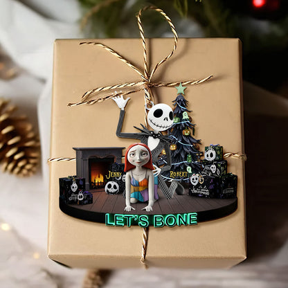 Mischievous Spooky Couple Christmas Ornament, Personalized Gifts For Couple