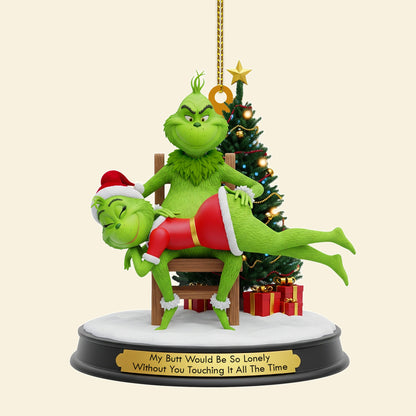 Funny Green Monsters - Couple Ornament - Personalized Christmas Gifts
