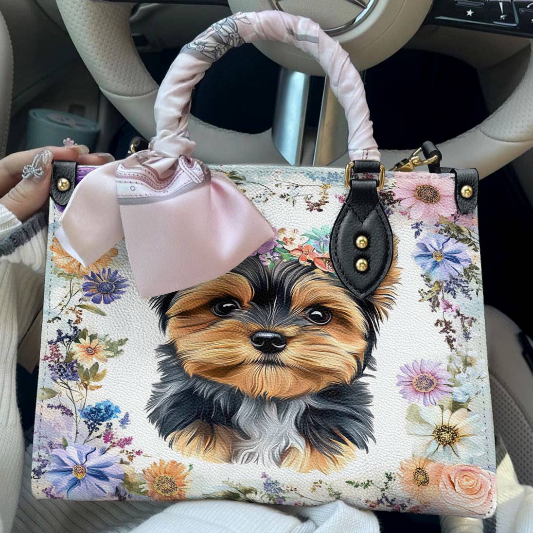 Leather Bag Blossom Pup