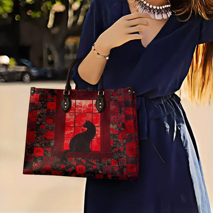 Leather Bag Midnight Rose Window