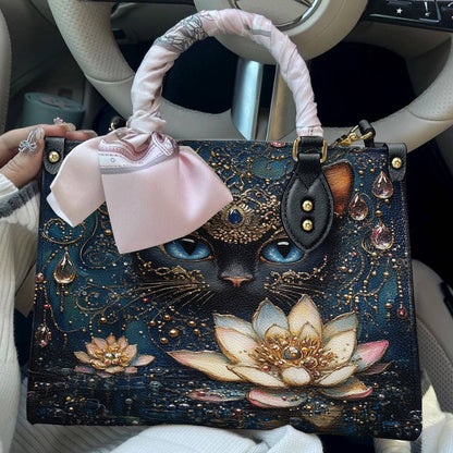 Leather Bag Mystic Black Cat