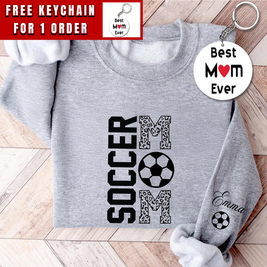 Custom Soccer Mom Sweatshirt, Sports Mom Shirt, Personalized Soccer Mom T Shirt, Customized Soccer Mom Gifts, Game Day Hoodie, Cute Mom Gift