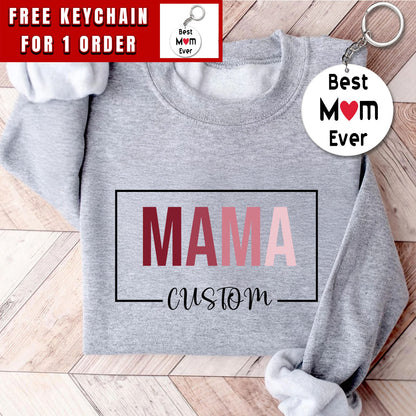 Custom Mama Sweatshirt, Personalized Mama Name, New Mama Shirt, Cute Mama T-Shirt, New Mama Gift