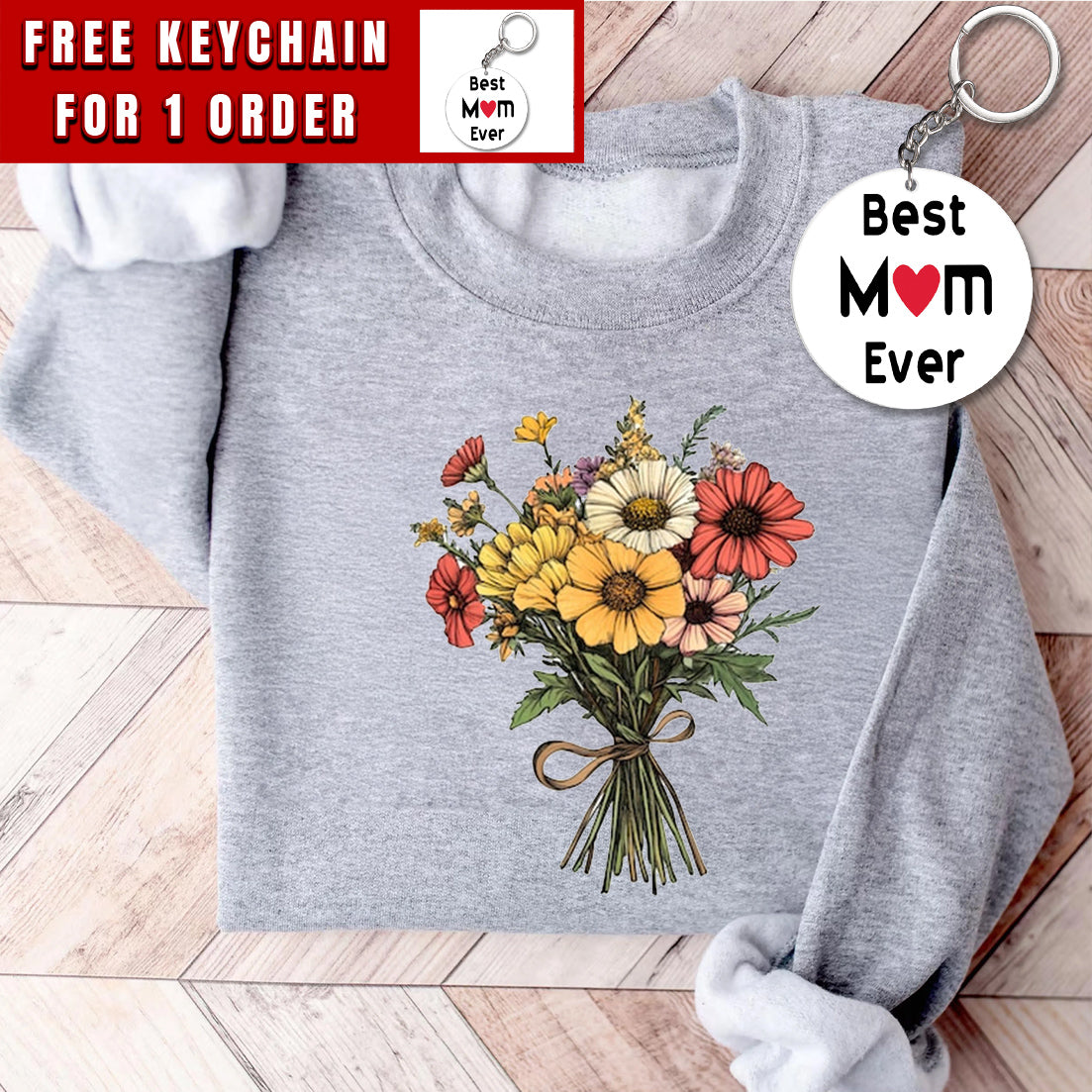 Personalized Mom Sweatshirt Custom Birthday Gift for Grandma Plant Mama Shirt