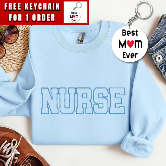 Embroidered NURSE Sweatshirt | Nurse Pullover Sweatshirt | Gift for Grad | New Nurse Gift | Nurse Crewneck Sweatshirt