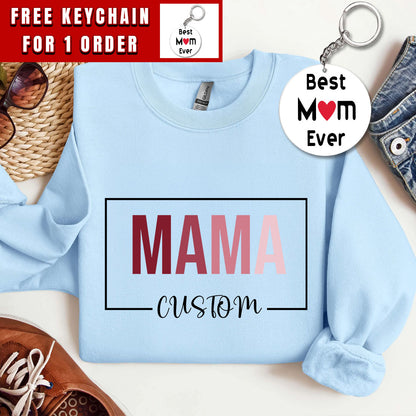 Custom Mama Sweatshirt, Personalized Mama Name, New Mama Shirt, Cute Mama T-Shirt, New Mama Gift