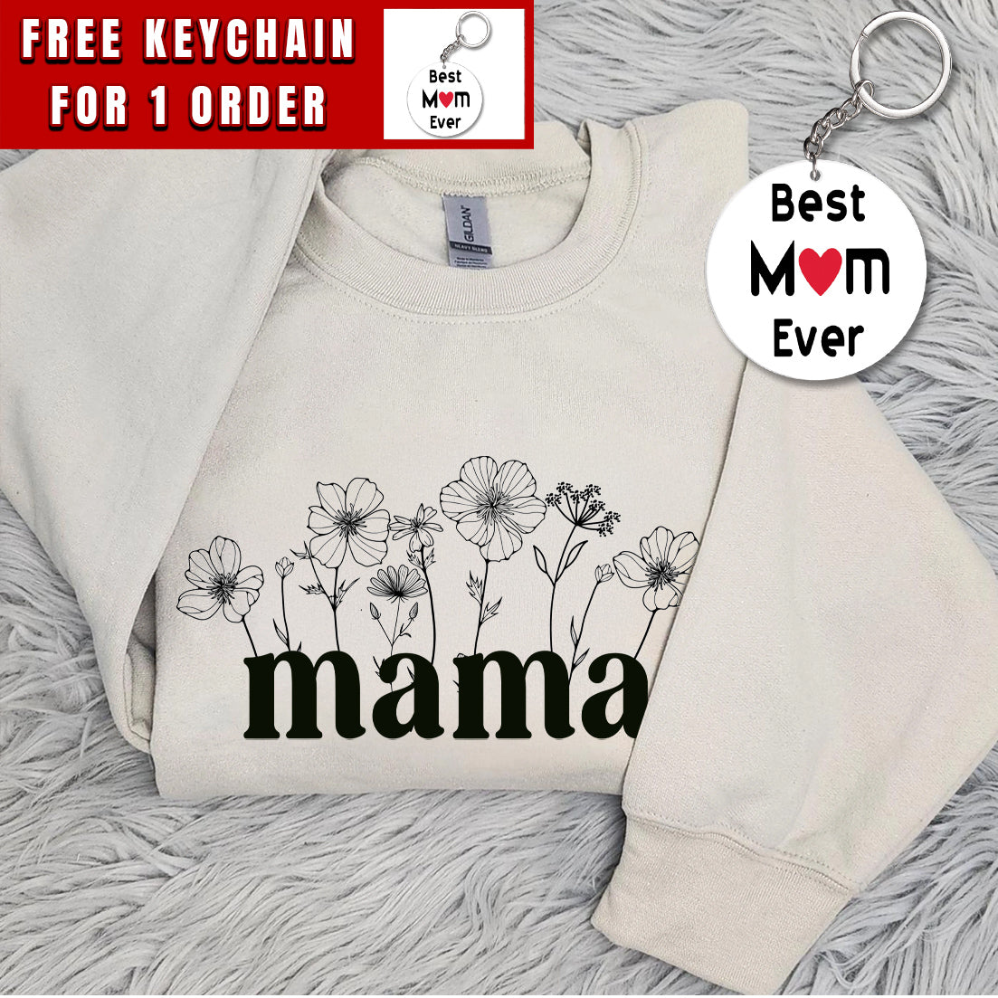 Floral Mama Coquette Bow Sweatshirt, Mama Flower Shirt, Mama Shirt