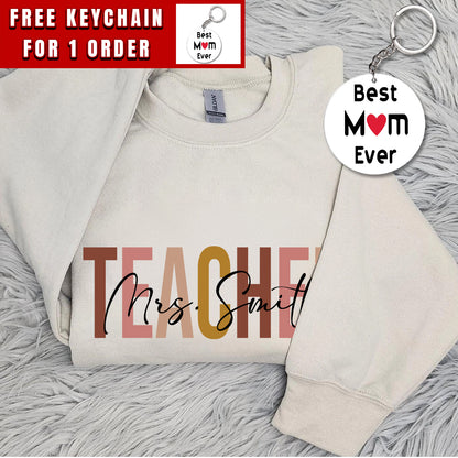 Custom Teacher Last Name Shirt, Teacher Mrs Shirt, Cute Teacher Shirt, Teacher Appreciation Shirt, Gift for Teacher, Elementary Teacher Gift