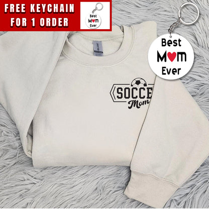 Personalized Soccer Mom Sweatshirt, Custom Soccer Mom Sweatshirt, Customized Soccer Mom Hoodie, Gift For Soccer Mom, Mom Gift