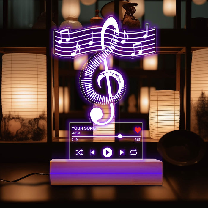 Led Music and Song Plaque with Speaker, Bestfriend Christmas Gift, Personalized Music Plaque.